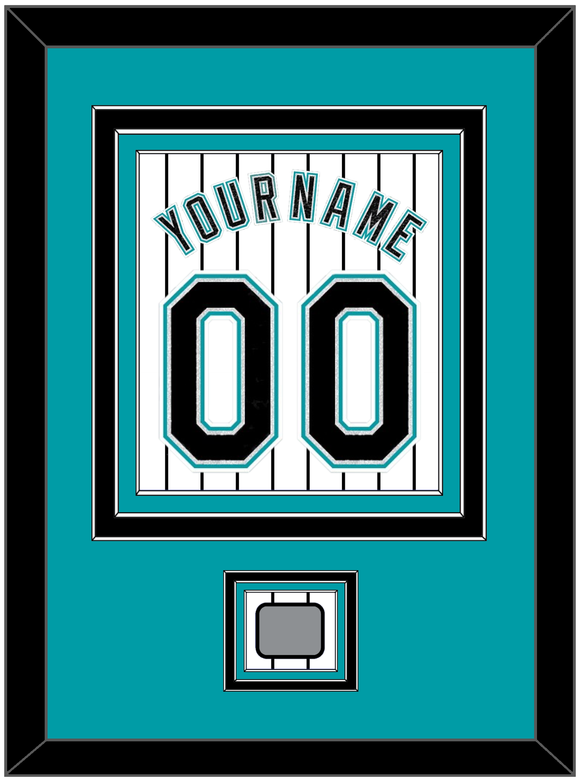 Florida Name & Number With World Series Patch- Home White Pinstripes (2003-2011) - Triple Mat 2