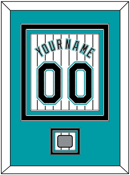 Florida Name & Number With 2003 World Series Champions Patch- Home White Pinstripes (2003-2011) - Premier Tier 2