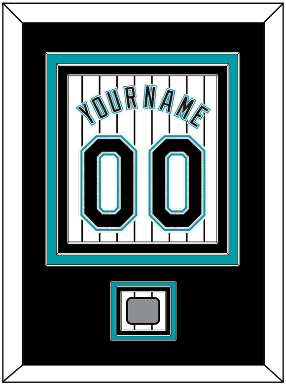 Florida Name & Number With World Series Patch- Home White Pinstripes (2003-2011) - Triple Mat 3