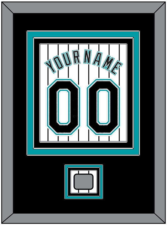 Florida Name & Number With 2003 World Series Champions Patch- Home White Pinstripes (2003-2011) - Premier Tier 3