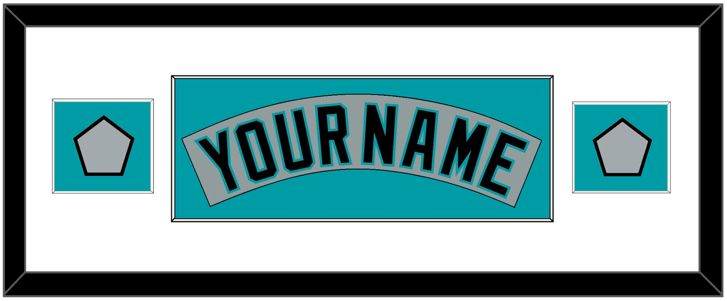 Florida Nameplate & 2 World Series Patches - Road Gray (1993-2001) - Essential Tier 2