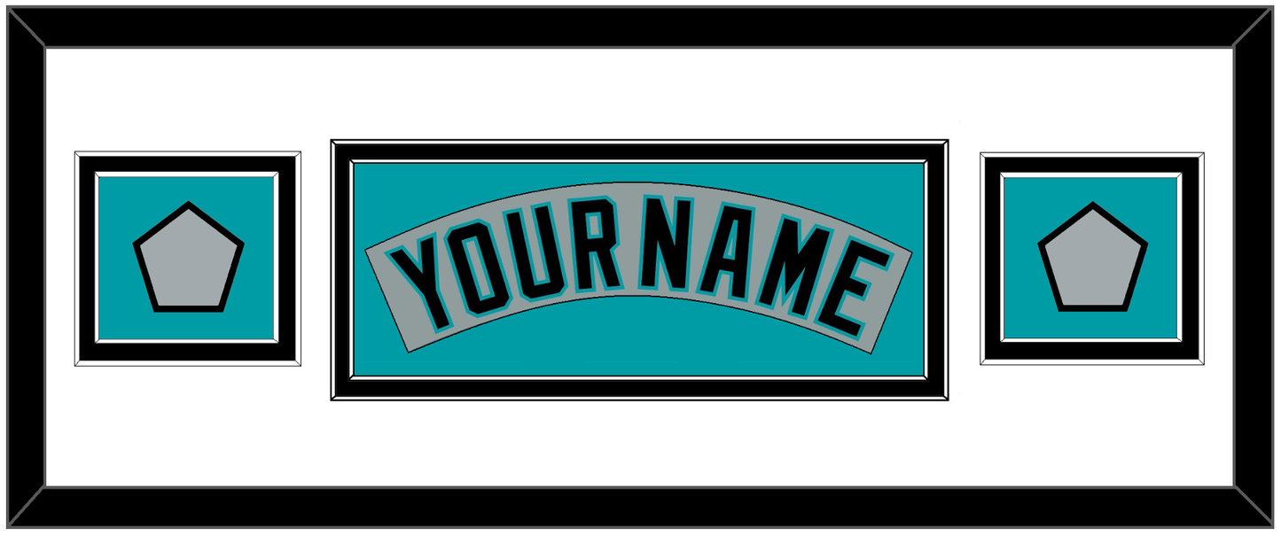 Florida Nameplate & 2 World Series Patches - Road Gray (1993-2001) - Signature Tier 2