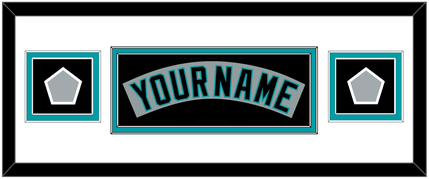 Florida Nameplate & 2 World Series Patches - Road Gray (1993-2001) - Signature Tier 4