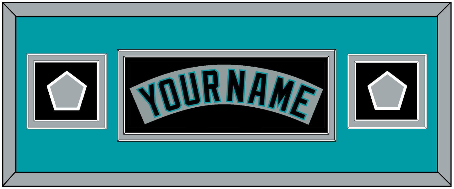 Florida Nameplate & 2 World Series Patches - Road Gray (1993-2001) - Signature Tier 6