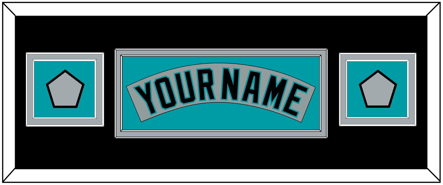 Florida Nameplate & 2 World Series Patches - Road Gray (1993-2001) - Signature Tier 8