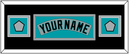 Florida Nameplate & 2 World Series Patches - Road Gray (1993-2001) - Signature Tier 8