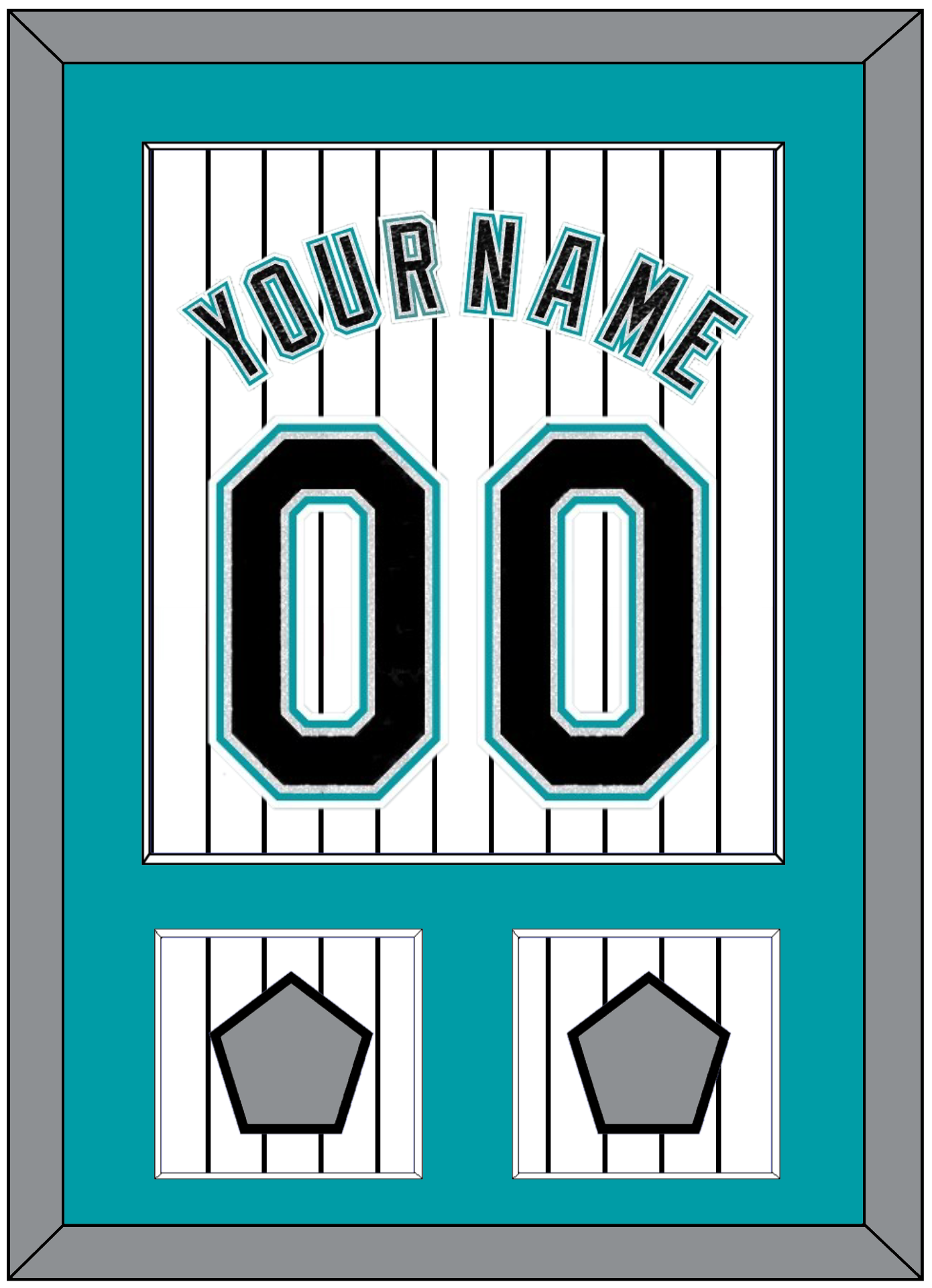 Florida Name & Number With 2 World Series Patches - Home White Pinstripes (2003-2011) - Essential Tier 1