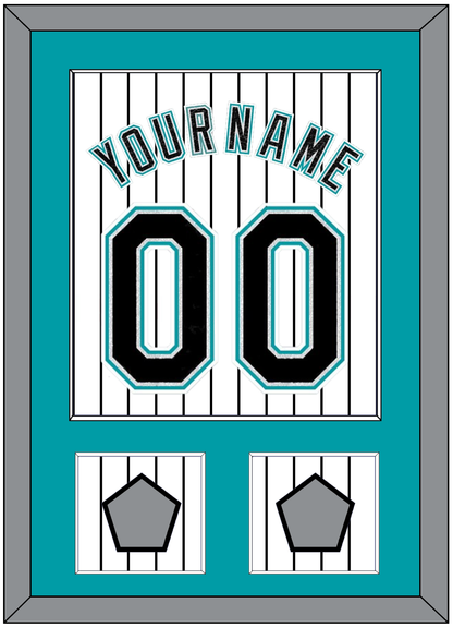 Florida Name & Number With 2 World Series Patches - Home White Pinstripes (2003-2011) - Essential Tier 1