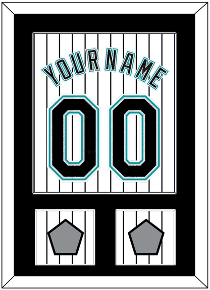 Florida Name & Number With 2 World Series Patches - Home White Pinstripes (2003-2011) - Essential Tier 2