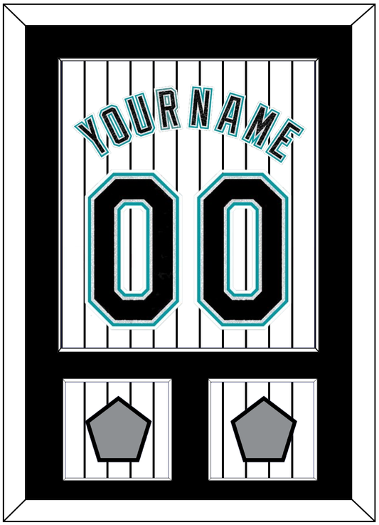 Florida Name & Number With 2 World Series Patches - Home White Pinstripes (2003-2011) - Essential Tier 2