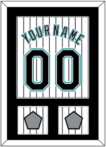 Florida Name & Number With 2 World Series Patches - Home White Pinstripes (2003-2011) - Single Mat 2