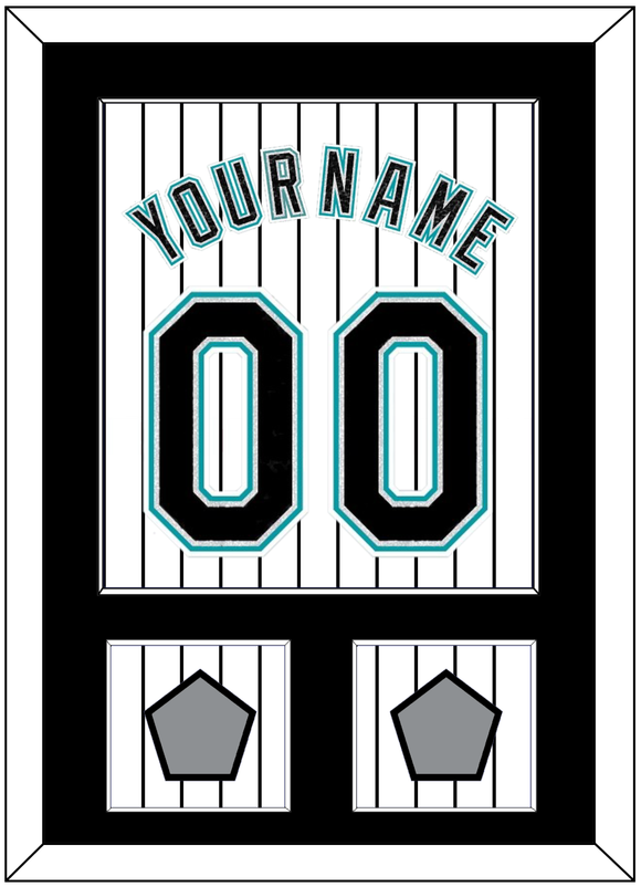 Florida Name & Number With 2 World Series Patches - Home White Pinstripes (2003-2011) - Single Mat 2