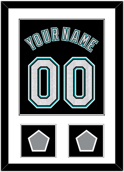 Florida Name & Number With 2 World Series Patches - Alternate Black (2003-2011) - Essential Tier 1