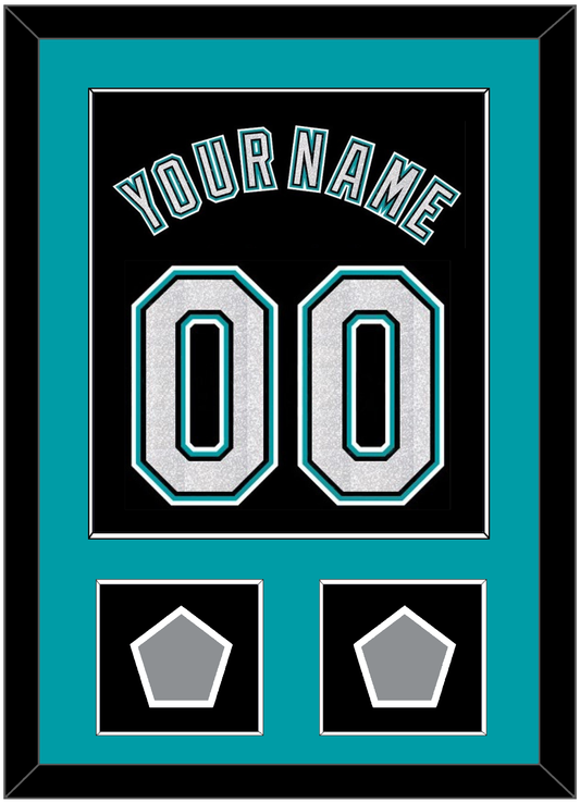 Florida Name & Number With 2 World Series Patches - Alternate Black (2003-2011) - Essential Tier 2