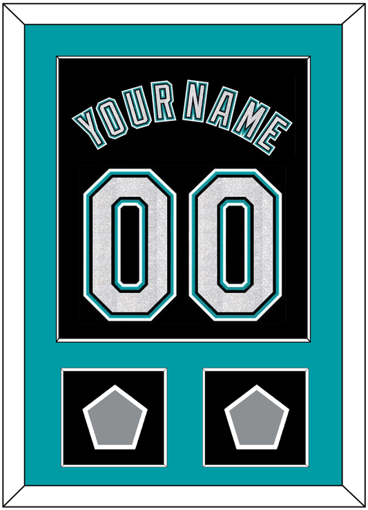 Florida Name & Number With 2 World Series Patches - Alternate Black (2003-2011) - Essential Tier 2