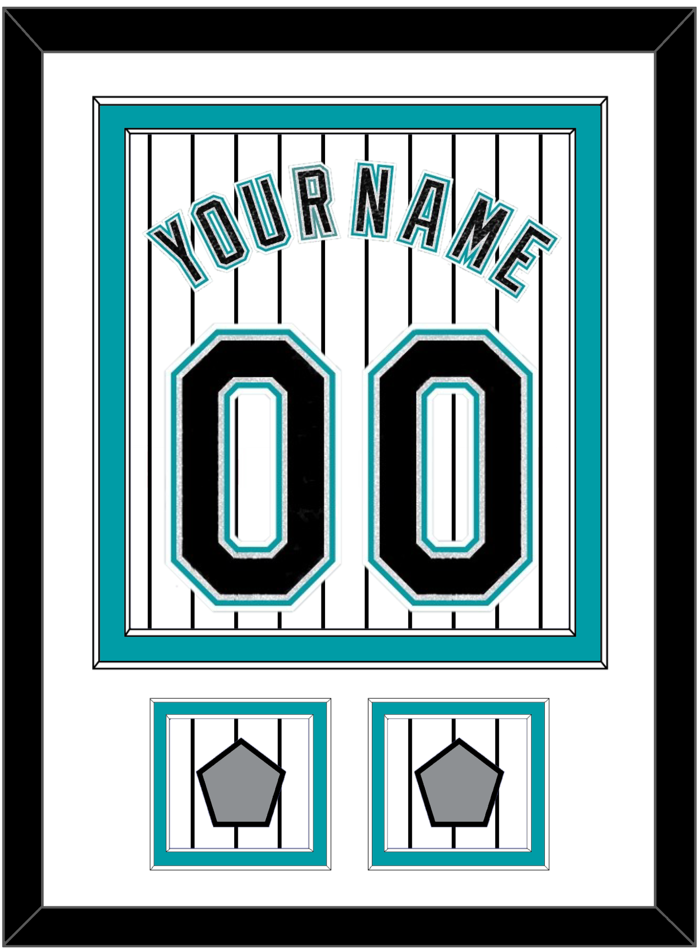 Florida Name & Number With 2 World Series Patches - Home White Pinstripes (2003-2011) - Signature Tier 1