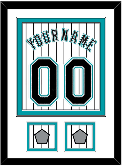 Florida Name & Number With 2 World Series Patches - Home White Pinstripes (2003-2011) - Signature Tier 1