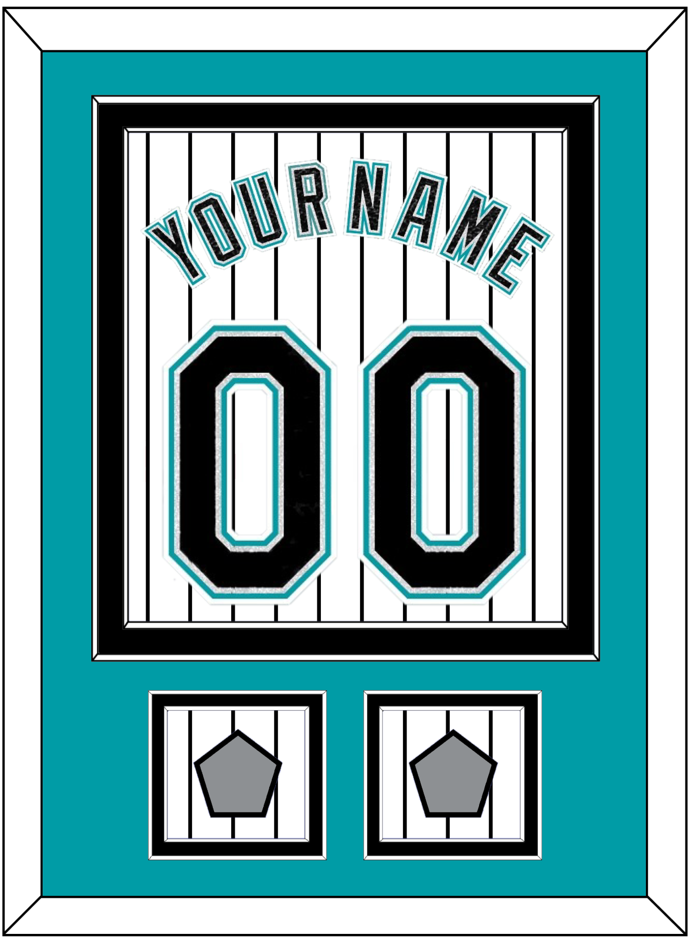 Florida Name & Number With 2 World Series Patches - Home White Pinstripes (2003-2011) - Signature Tier 2