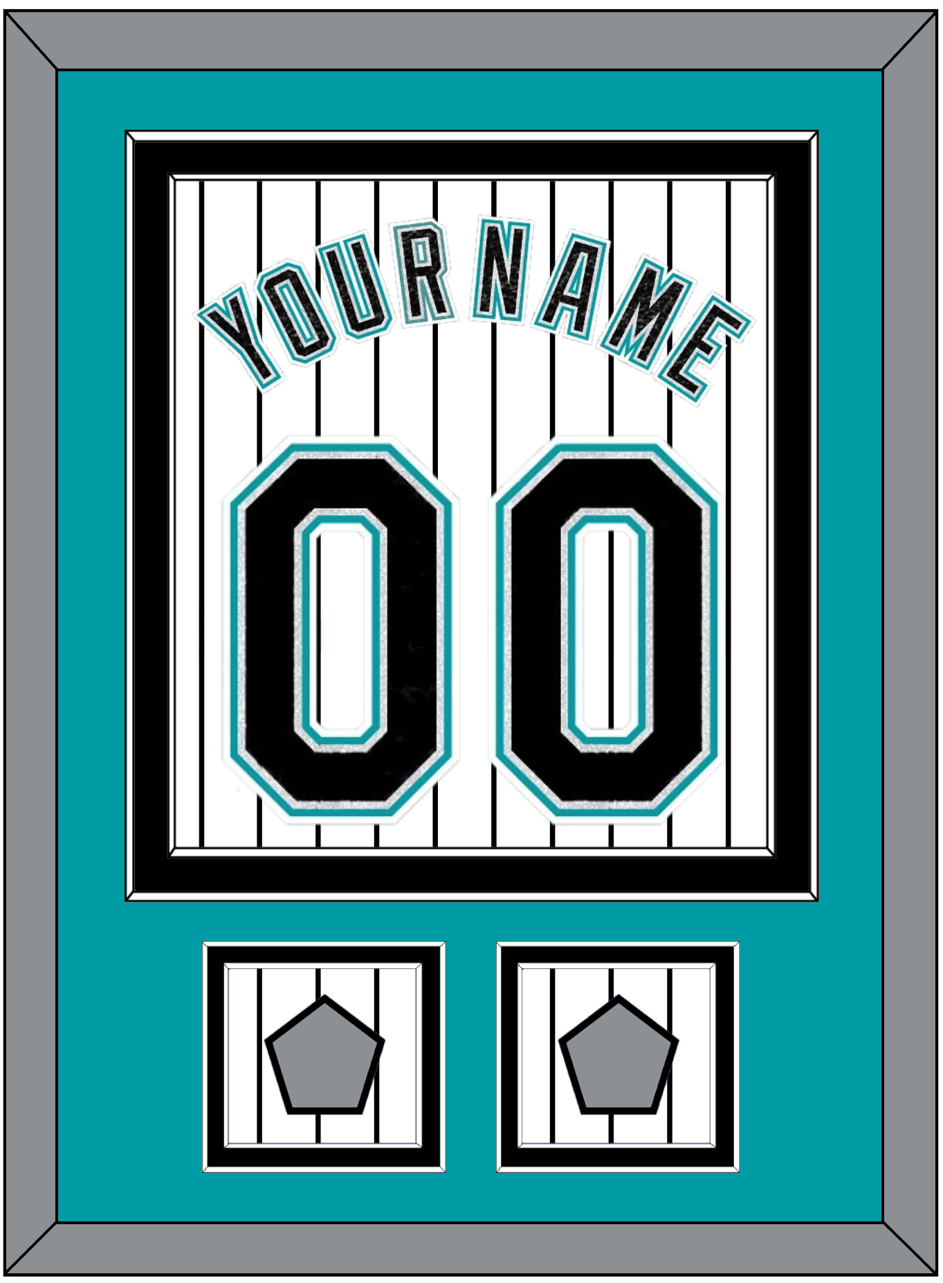 Florida Name & Number With 2 World Series Patches - Home White Pinstripes (2003-2011) - Signature Tier 2