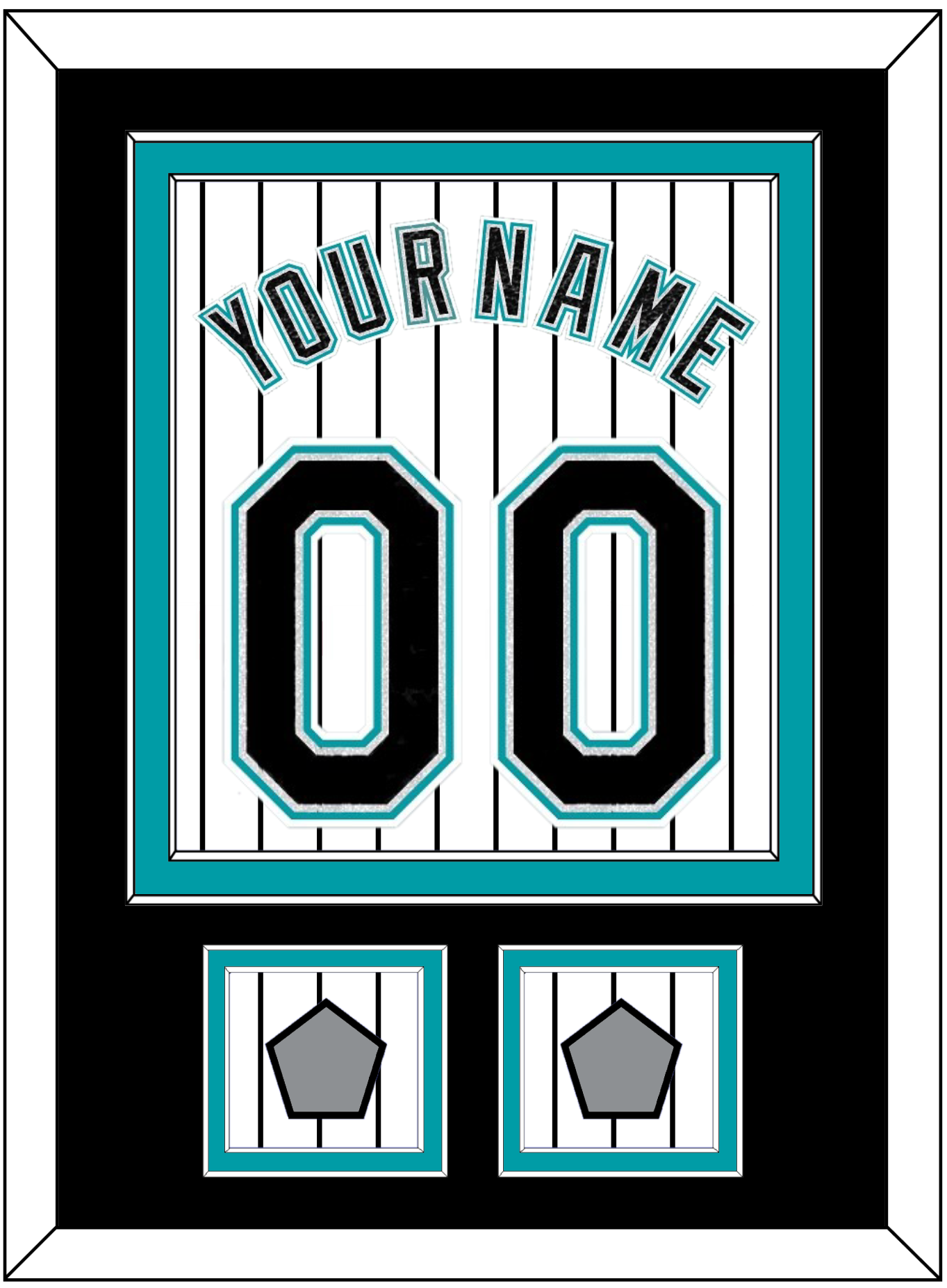 Florida Name & Number With 2 World Series Patches - Home White Pinstripes (2003-2011) - Signature Tier 3