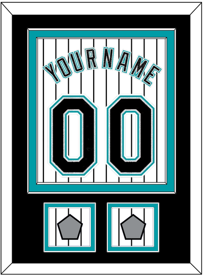 Florida Name & Number With 2 World Series Patches - Home White Pinstripes (2003-2011) - Signature Tier 3