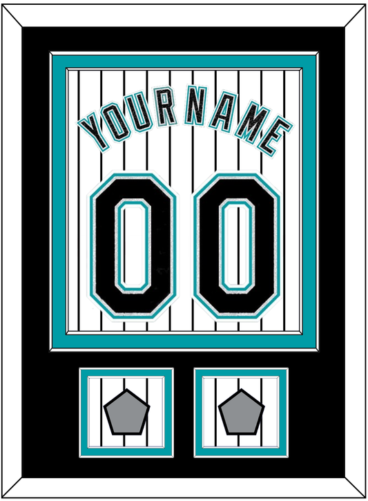 Florida Name & Number With 2 World Series Patches - Home White Pinstripes (2003-2011) - Signature Tier 3