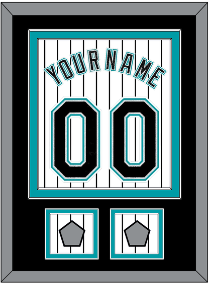 Florida Name & Number With 2 World Series Patches - Home White Pinstripes (2003-2011) - Signature Tier 3