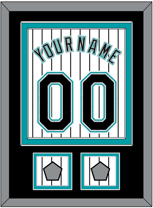 Florida Name & Number With 2 World Series Patches - Home White Pinstripes (2003-2011) - Signature Tier 3