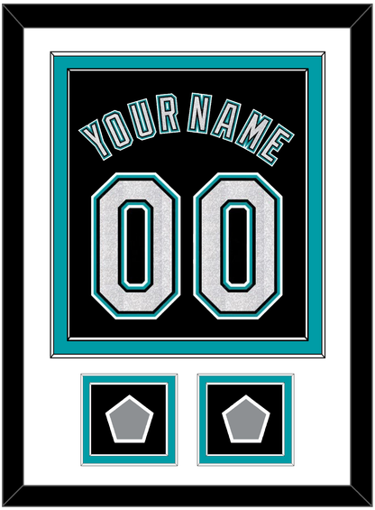 Florida Name & Number With 2 World Series Patches - Alternate Black (2003-2011) - Signature Tier 1