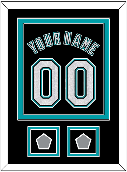 Florida Name & Number With 2 World Series Patches - Alternate Black (2003-2011) - Signature Tier 2
