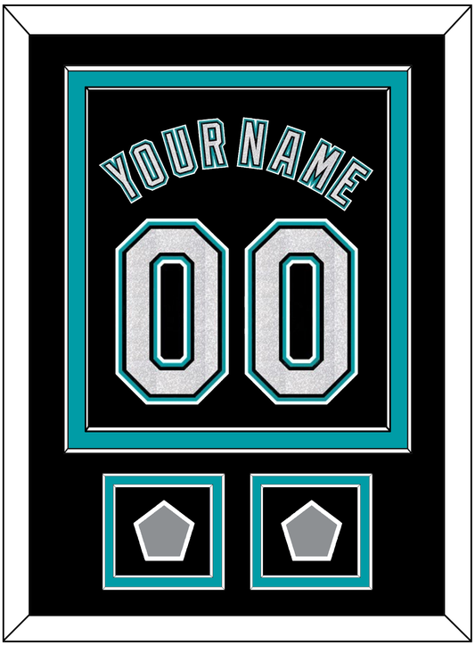 Florida Name & Number With 2 World Series Patches - Alternate Black (2003-2011) - Signature Tier 2