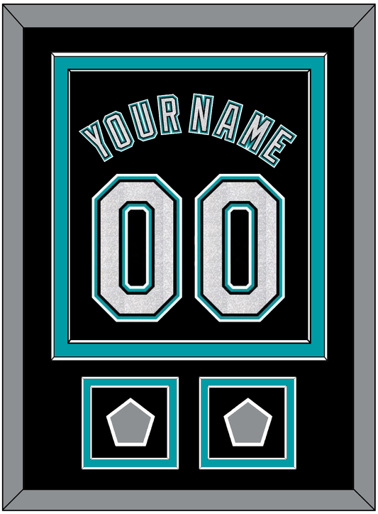Florida Name & Number With 2 World Series Patches - Alternate Black (2003-2011) - Signature Tier 2
