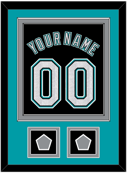 Florida Name & Number With 2 World Series Patches - Alternate Black (2003-2011) - Signature Tier 3