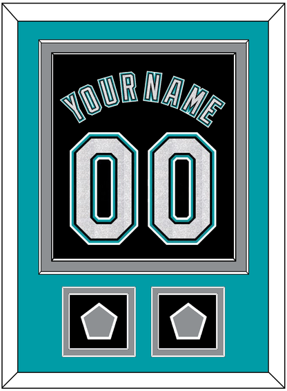 Florida Name & Number With 2 World Series Patches - Alternate Black (2003-2011) - Signature Tier 3