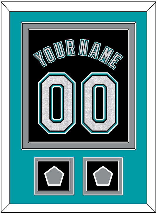 Florida Name & Number With 2 World Series Patches - Alternate Black (2003-2011) - Signature Tier 3