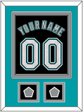 Florida Name & Number With 2 World Series Patches - Alternate Black (2003-2011) - Double Mat 3