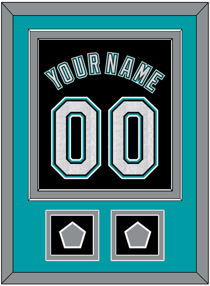 Florida Name & Number With 2 World Series Patches - Alternate Black (2003-2011) - Signature Tier 3
