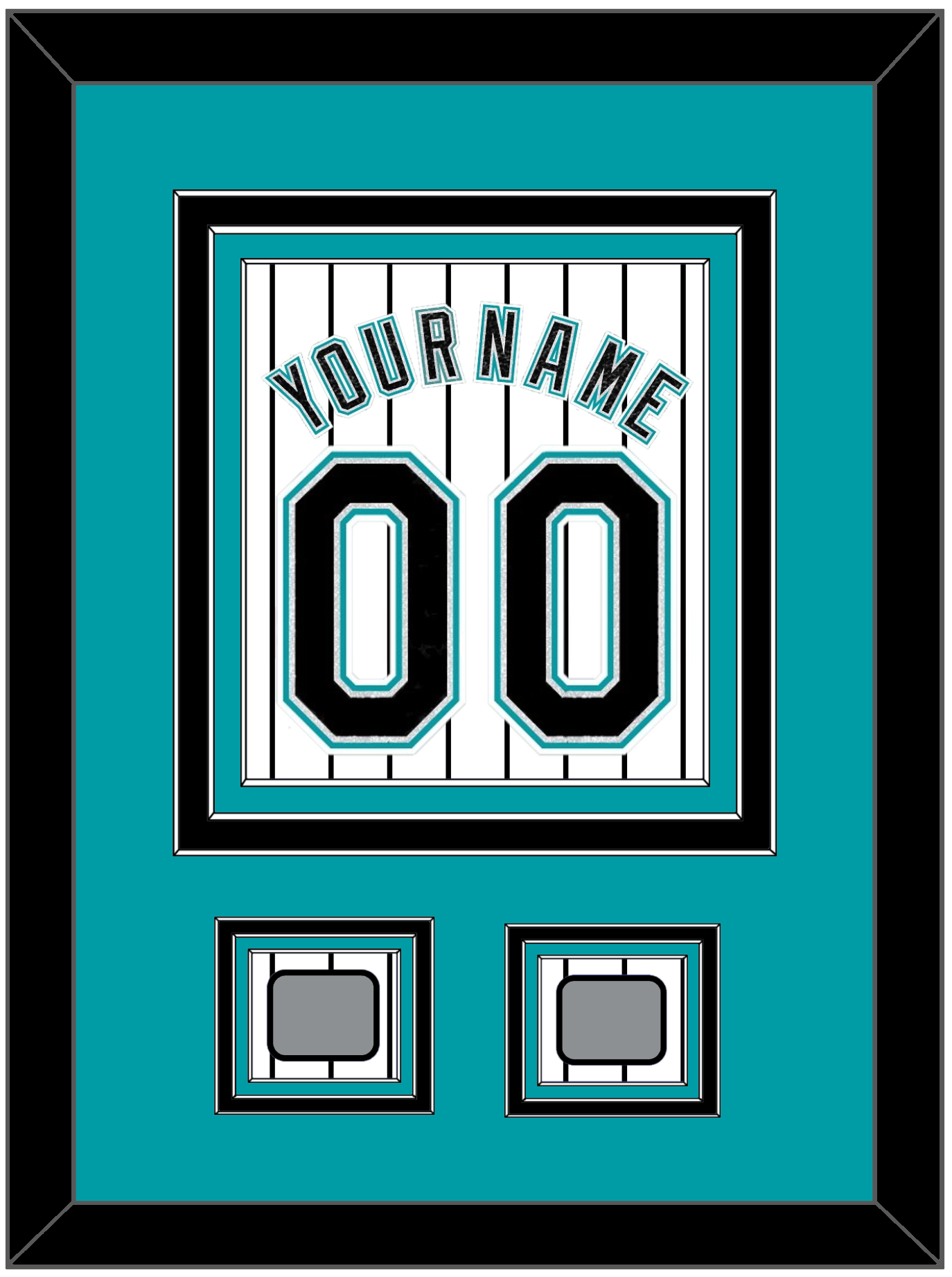 Florida Name & Number With 2 World Series Patches - Home White Pinstripes (2003-2011) - Premier Tier 2
