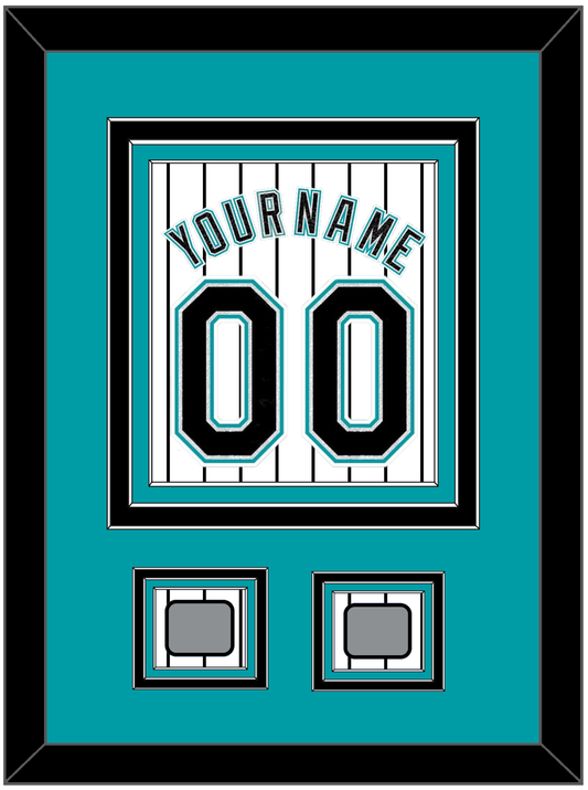 Florida Name & Number With 2 World Series Patches - Home White Pinstripes (2003-2011) - Premier Tier 2