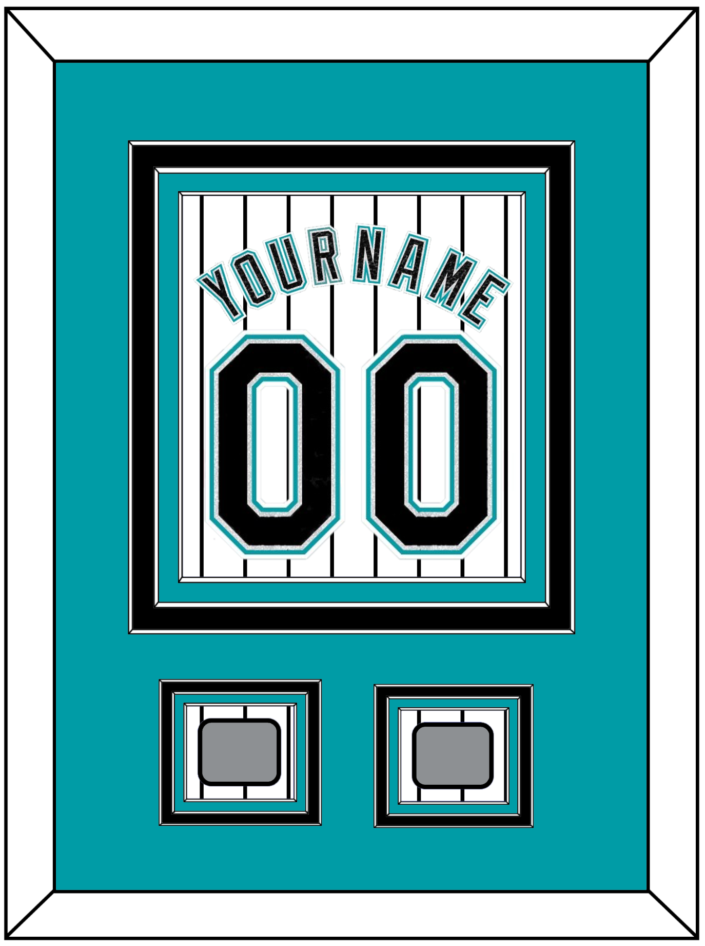 Florida Name & Number With 2 World Series Patches - Home White Pinstripes (2003-2011) - Premier Tier 2