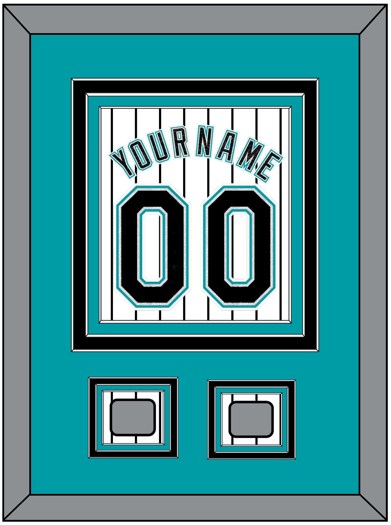 Florida Name & Number With 2 World Series Patches - Home White Pinstripes (2003-2011) - Premier Tier 2