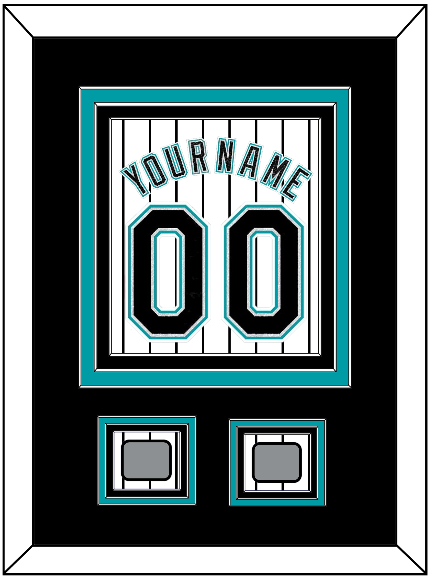 Florida Name & Number With 2 World Series Patches - Home White Pinstripes (2003-2011) - Premier Tier 3
