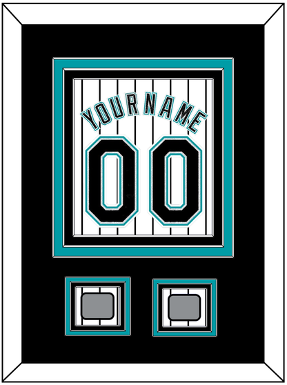 Florida Name & Number With 2 World Series Patches - Home White Pinstripes (2003-2011) - Premier Tier 3