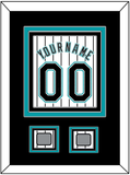 Florida Name & Number With 2 World Series Patches - Home White Pinstripes (2003-2011) - Triple Mat 3