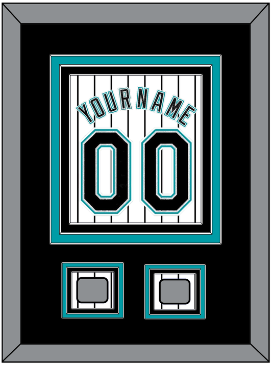Florida Name & Number With 2 World Series Patches - Home White Pinstripes (2003-2011) - Premier Tier 3