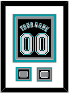 Florida Name & Number With 2 World Series Patches - Alternate Black (2003-2011) - Triple Mat 1