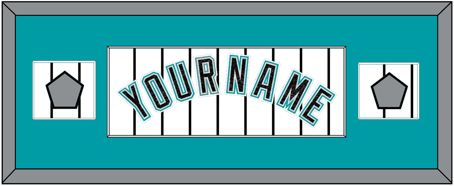 Florida Name & 2 World Series Patches - Home White Pinstripes (2003-2011) - Essential Tier 2