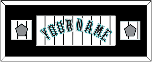 Florida Name & 2 World Series Patches - Home White Pinstripes (2003-2011) - Essential Tier 4