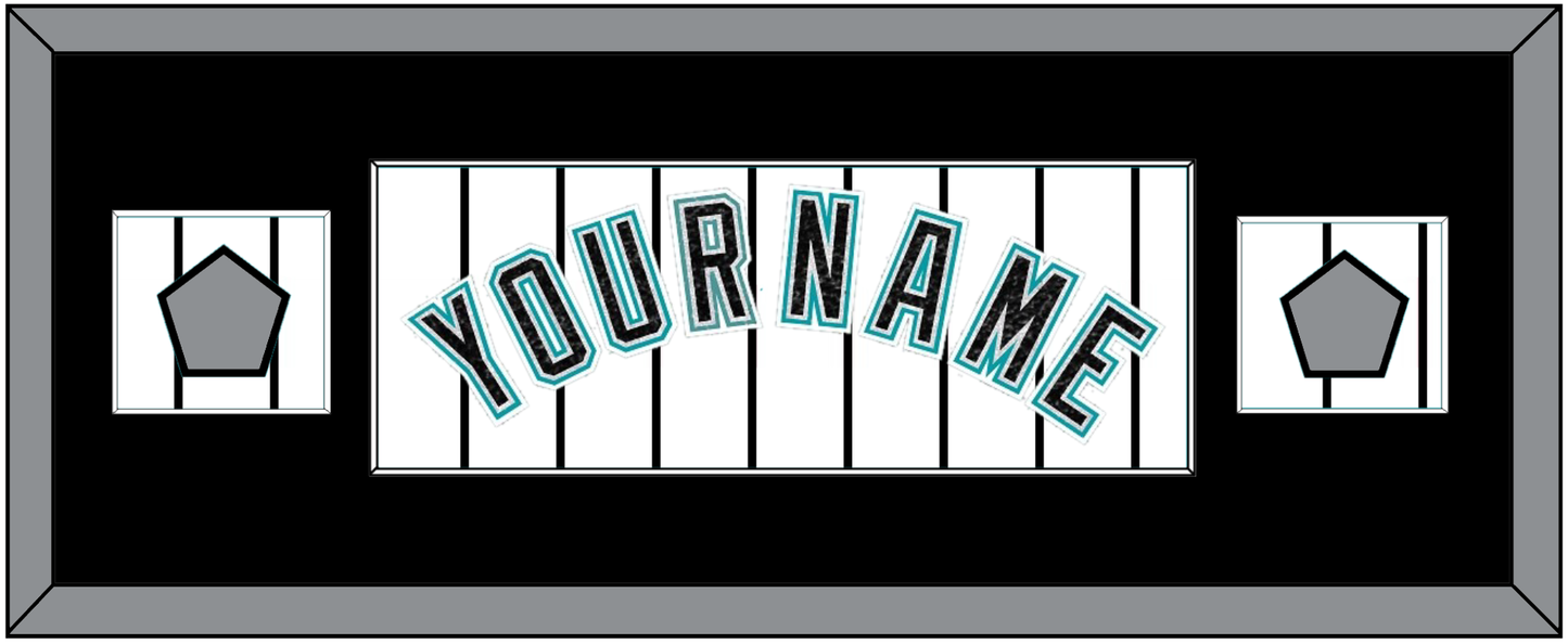 Florida Name & 2 World Series Patches - Home White Pinstripes (2003-2011) - Essential Tier 4