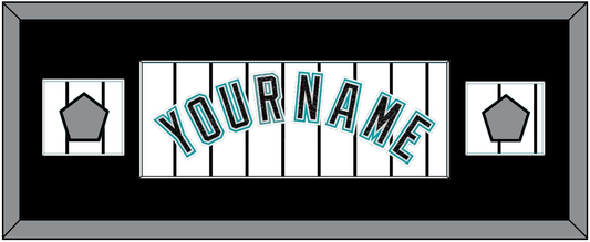 Florida Name & 2 World Series Patches - Home White Pinstripes (2003-2011) - Essential Tier 4